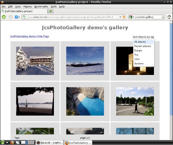 JcsPhotoGallery - sort by tags