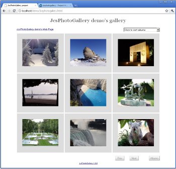 JcsPhotoGallery - albums view